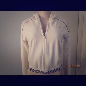 Nike White Fleece Jacket